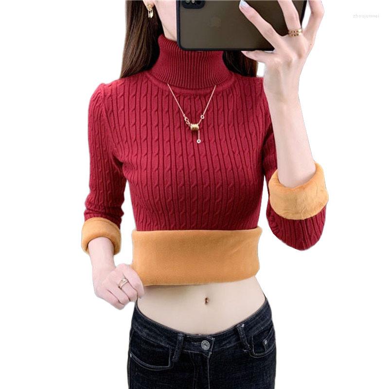 

Women's Sweaters 2023 Autumn Winter Women Sweater Long Sleeve Casual Turtleneck Pullovers Female Knitted Jumper Femme Pull, Dark green