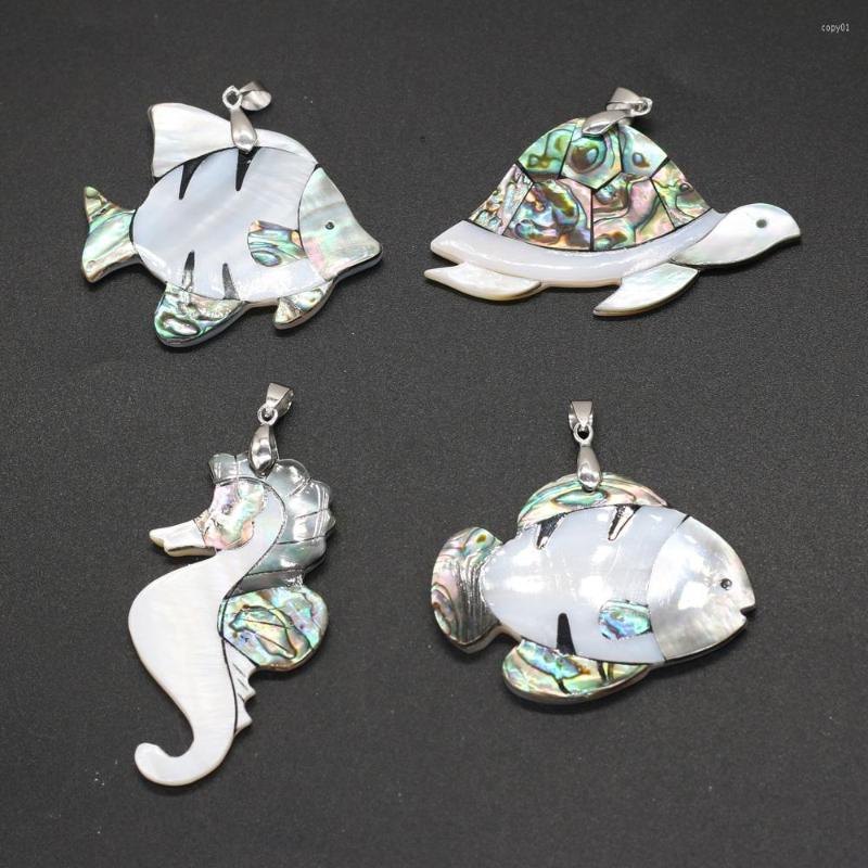 

Pendant Necklaces Natural Shell Animal Shape Mother Of Pearl Splicing Abalone Charms For Jewelry Making DIY Necklace Accessories