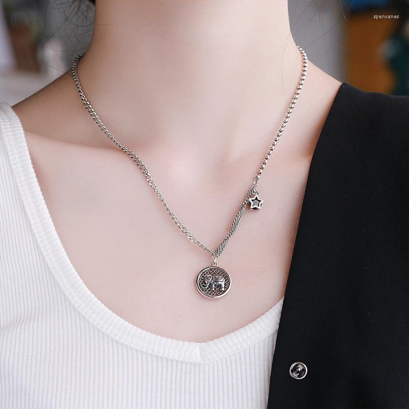 

Chains Necklace For Women Silver 925 Jewelry Vintage Style Lovers' Gifts Animal Shape Original