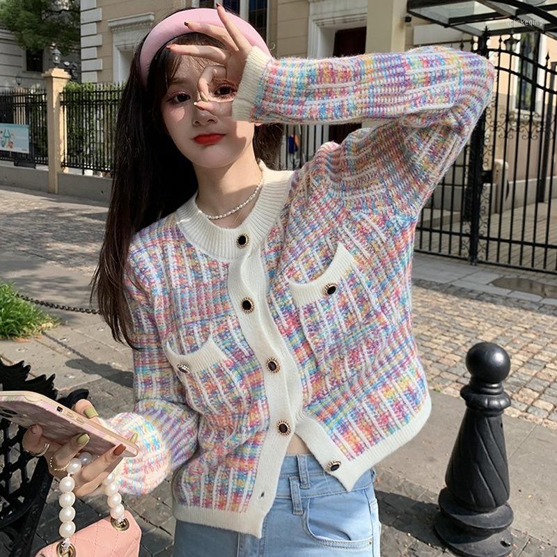 

Women's Knits Korea Version Knitted Cardigan Female Temperament Autumn Sweet Age-reducing Women Sweater Jacket, Black