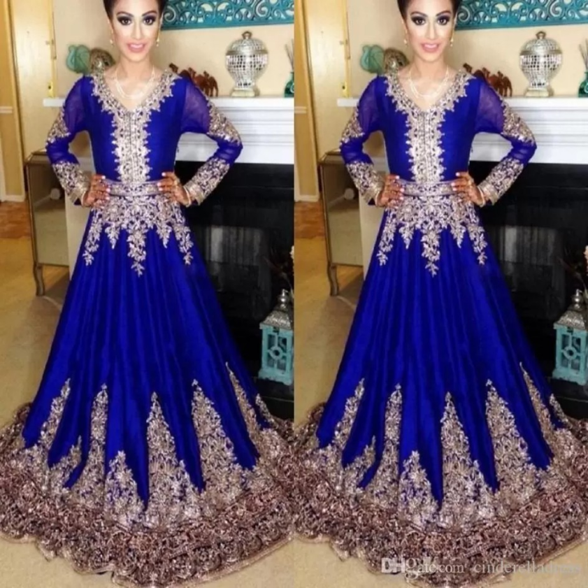 

Abaya in Dubai Kaftan Muslim Evening Dresses Islamic Lace Embroidery Long Sleeve Arabic Prom Party Dress Moroccan BA4098, Light sky blue