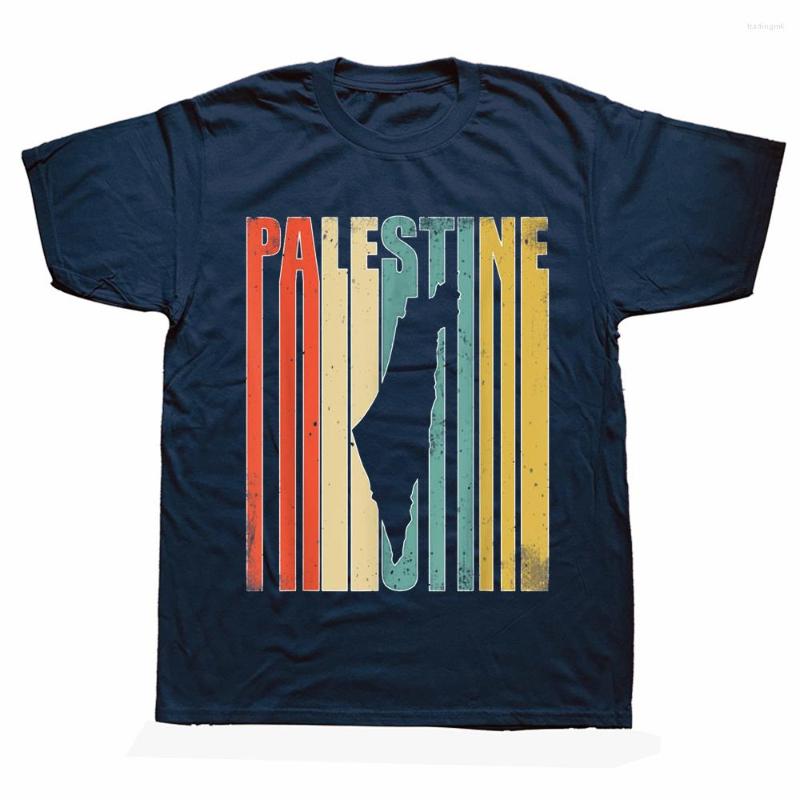 

Men's T Shirts Funny Vintage Palestine Summer Style Graphic Cotton Streetwear Short Sleeve Birthday Gifts T-shirt Mens Clothing, White