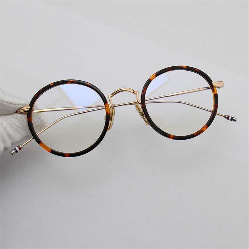 

Sunglasses 2023 new TB round glasses TB906 Men's and women's net red The same medium gold eyeglasses frame