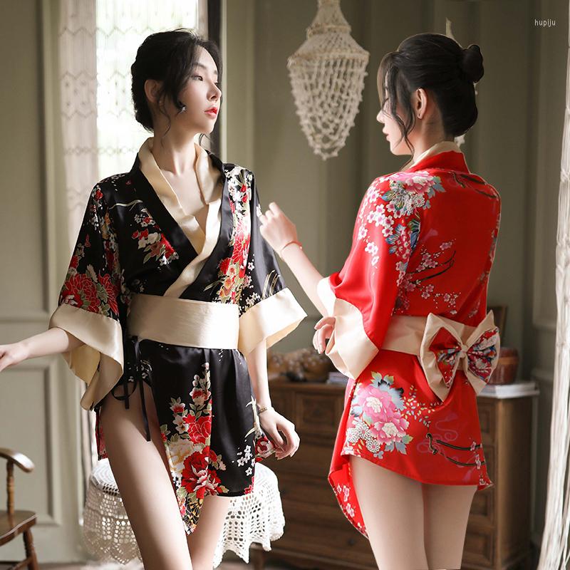 

Ethnic Clothing Year Japanese Style Sexy Pajamas Women's Lingerie Hanfu Cheongsam Top Red Qipao Dress Improvement Vintage Kimono Dresses