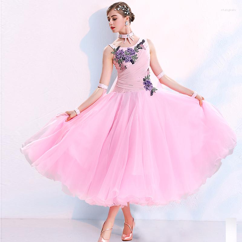 

Stage Wear Women Modern Dance Competition Costumes Ballroom Dress High-grade Performance Uniforms Waltz Tango Rumba Skirt MQ292, See chart