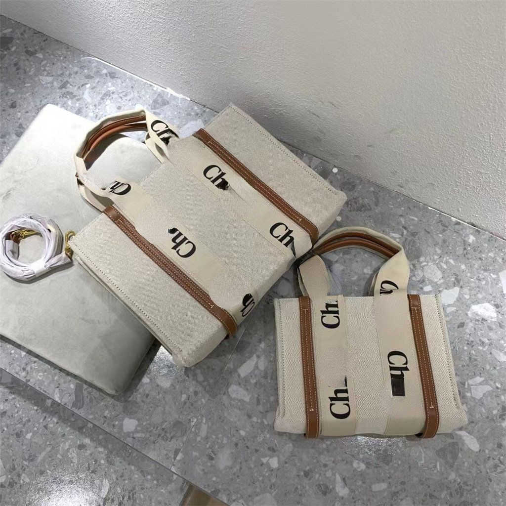 

woody Designer Tote Bag Fashion Canvas Handbag Cross-shoulder Women's Contrast Korean RQKX