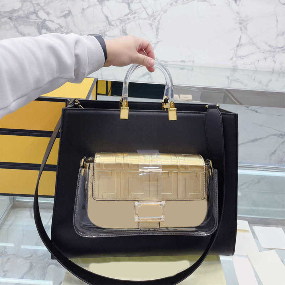 

Shoulder Bags 2pcs Women designer bags luxurys handbags designer composite bags lady clutch bag shoulder tote ladies purse wallet handbag 221226, Black