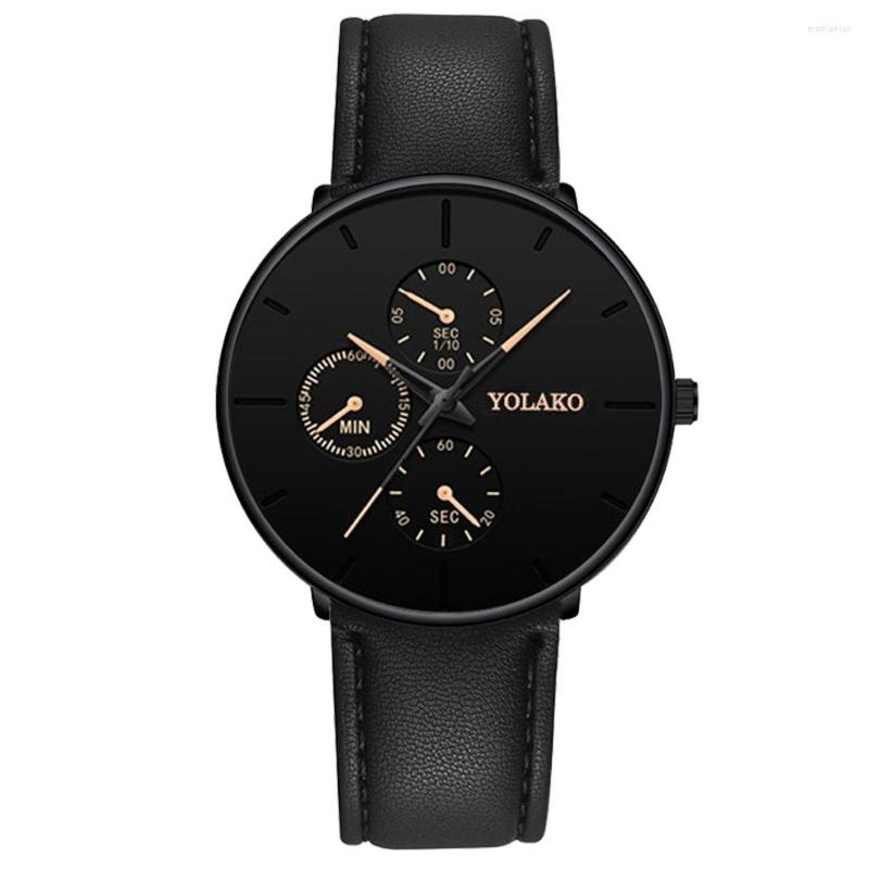 

Wristwatches Men Watches 2023 Business Leather Strap Quartz Watch Military Sports Casual Wrist Relogio Masculino