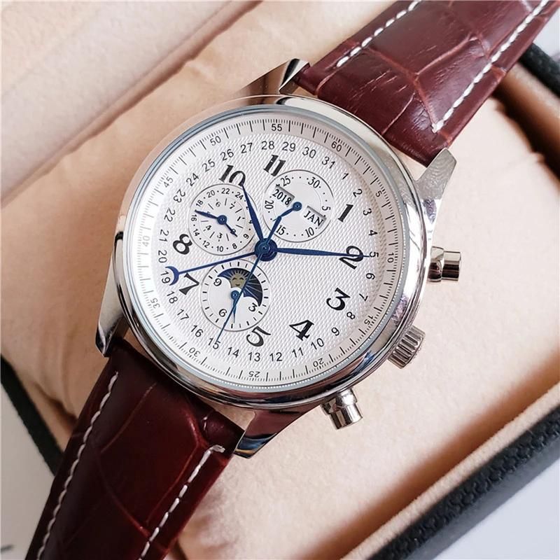 

Mens Automatic Watch Self Wind Mechanical Crystal Master Watches Glass Back Folding Clasp, Split