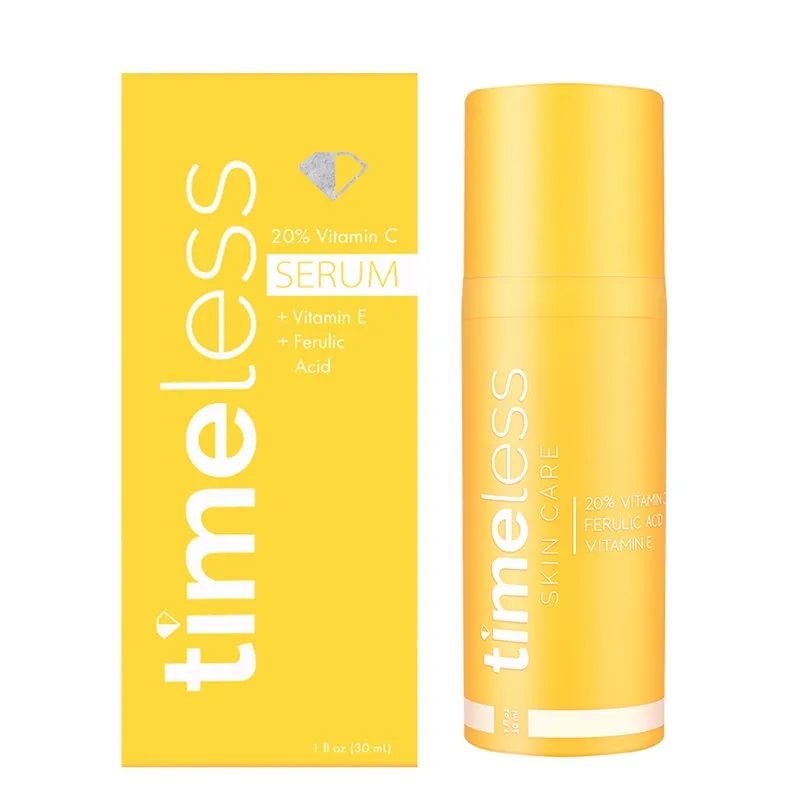

Serum Timeless 30ml 20% VITAMIN C E Ferulic Acid Serum Whitening Skin Anti Wrinkle Bright Skin Care Face Lotion Essence 1fl.oz Make Up