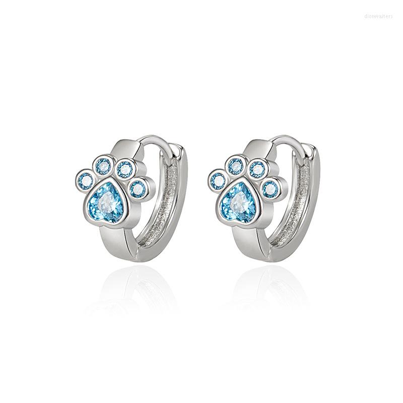 

Stud Earrings 2023 Real 925 Sterling Silver Crystal Circle Earring For Women Making Jewelry Gift Wedding Party Engagement