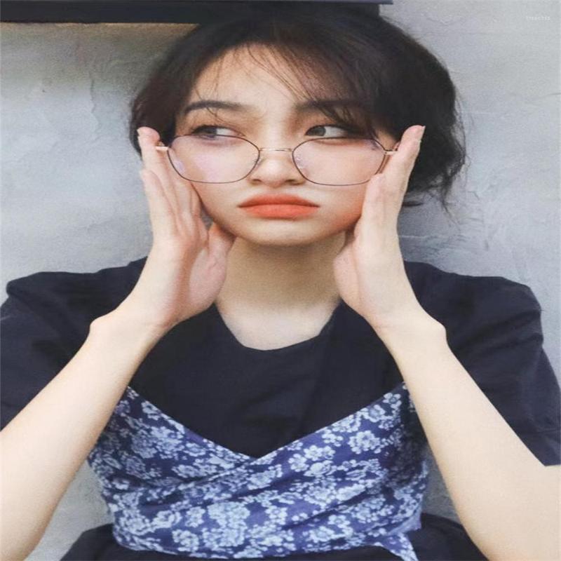 

Sunglasses Frames Transparent Computer Glasses Frame Women Anti Blue Light Round Eyewear Blocking Optical Spectacle Eyeglass Without Lens