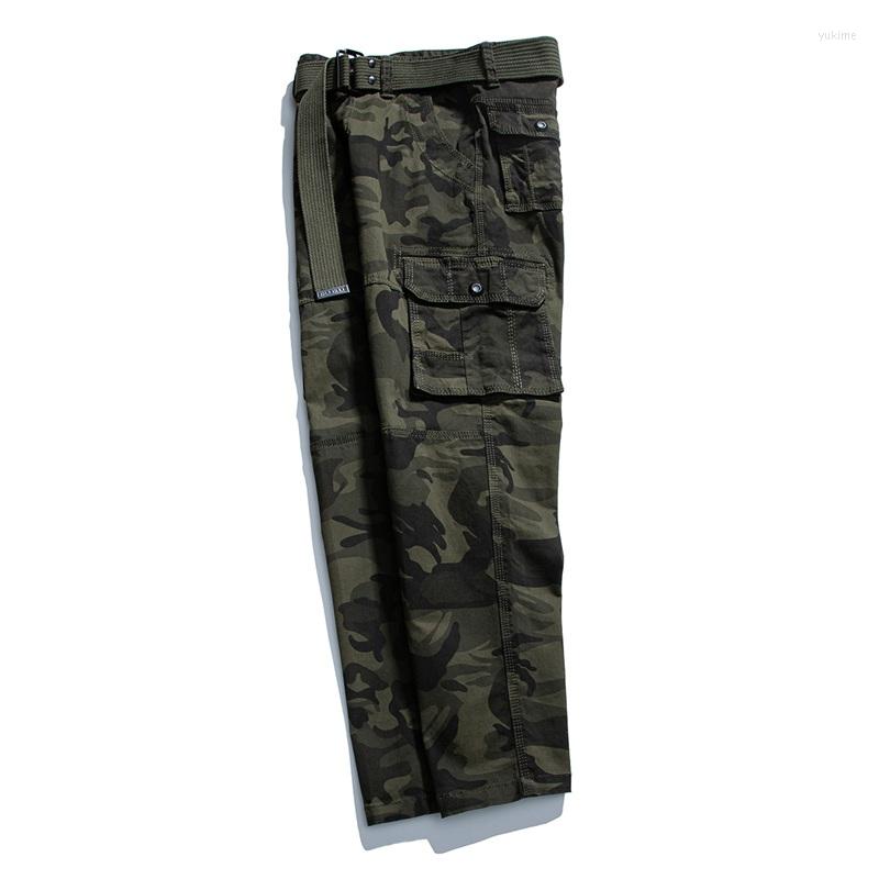 

Men's Pants 2023 Spring Men Camouflage Cargo Mens Military Tactical Joggers High Quality Male Multi-Pocket Camo Cotton Trousers, Dark grey