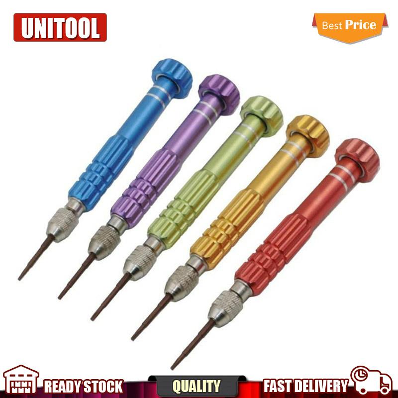 

Hand Tools 5 In 1 Aluminum Screw Driver Disassemble Maintenance Combination Precision Random Color Screwdriver Set For Phone