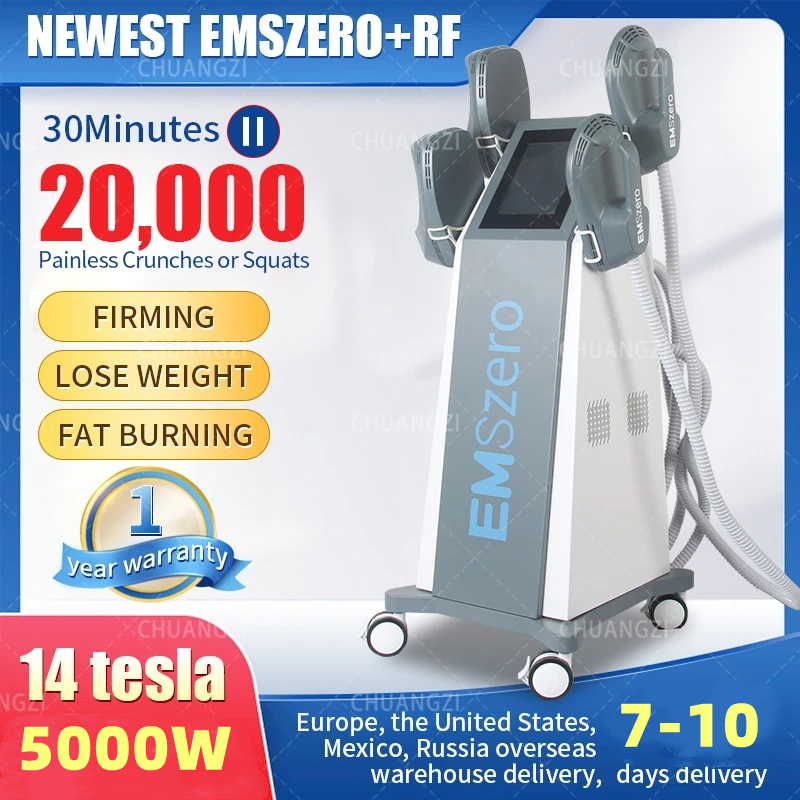 

DLS-EMSlim RF Electromagnetic Slimming Muscle Stimulation fat Removal EMSZERO Muscle Building Machine 2/4/5 Handle Optional