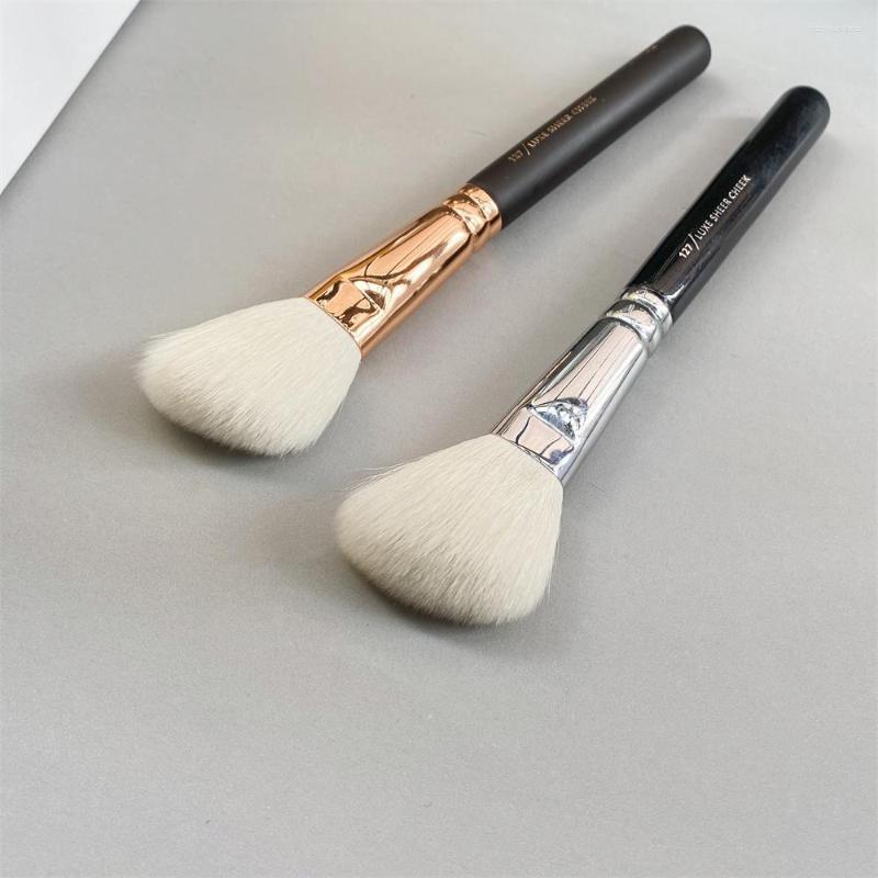 

Makeup Brushes Luxe Sheer Cheek Brush #127 - Black / Golden Blush Bronzer Contour Powder Beauty Cosmetics Blending Tools