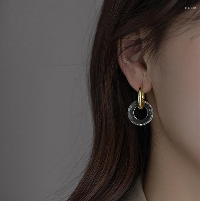 

Hoop Earrings 2023 Double Acrylic Metal Fashion For Woman Personality Jewelry