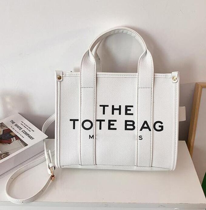 

2022 new marc women TOTE BAG letter PU Leather bag diagonal handbag hand shopping bag, Orange