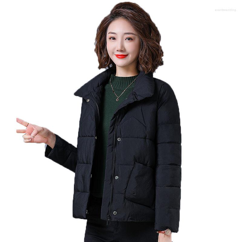 

Women's Trench Coats 2023 Ladies Cotton Coat Women's Short Down Thicken Middle-Aged Elderly Mothers Winter Keep Warm Jacket, Brick red