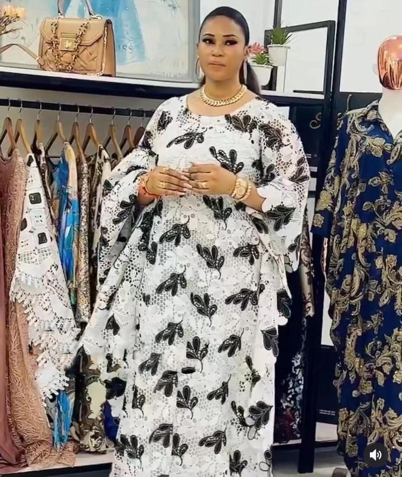 

Ethnic Clothing MAMADA L7571 Loose Classic Abaya Muslim Women's Dress Stylish Evening Maxi Free Size Bat Sleeve Round Robes Inside