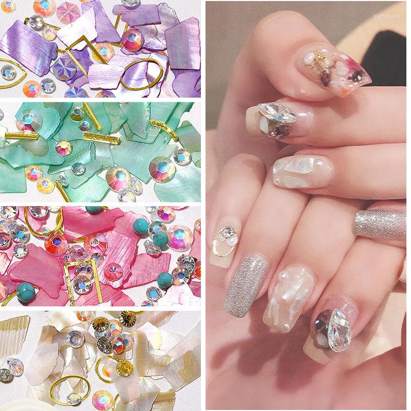 

Nail Art Decorations 1 Box Mix Shapes Glitter Diamond Pearls Metal Twisted Bar Beads Frosted Heart Rhinestones Gems Decals Manicure DIY Tips
