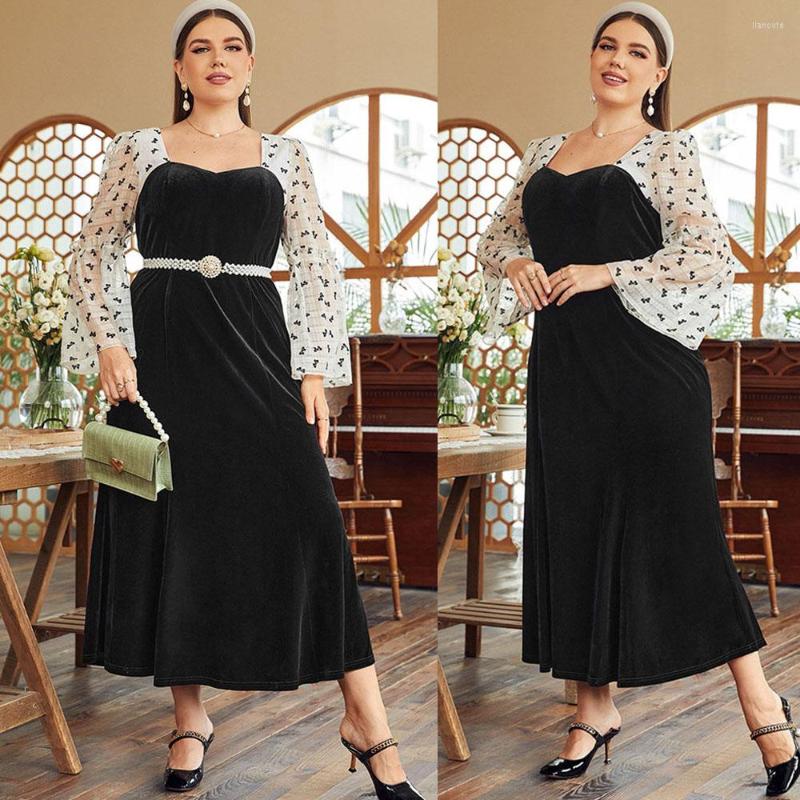 

Ethnic Clothing Elegant Muslim Abayas For Plus Size 4XL Women Kaftan Fashion Arab Maxi Dress Islamic Evening Party Gown Jilbab Vestidos