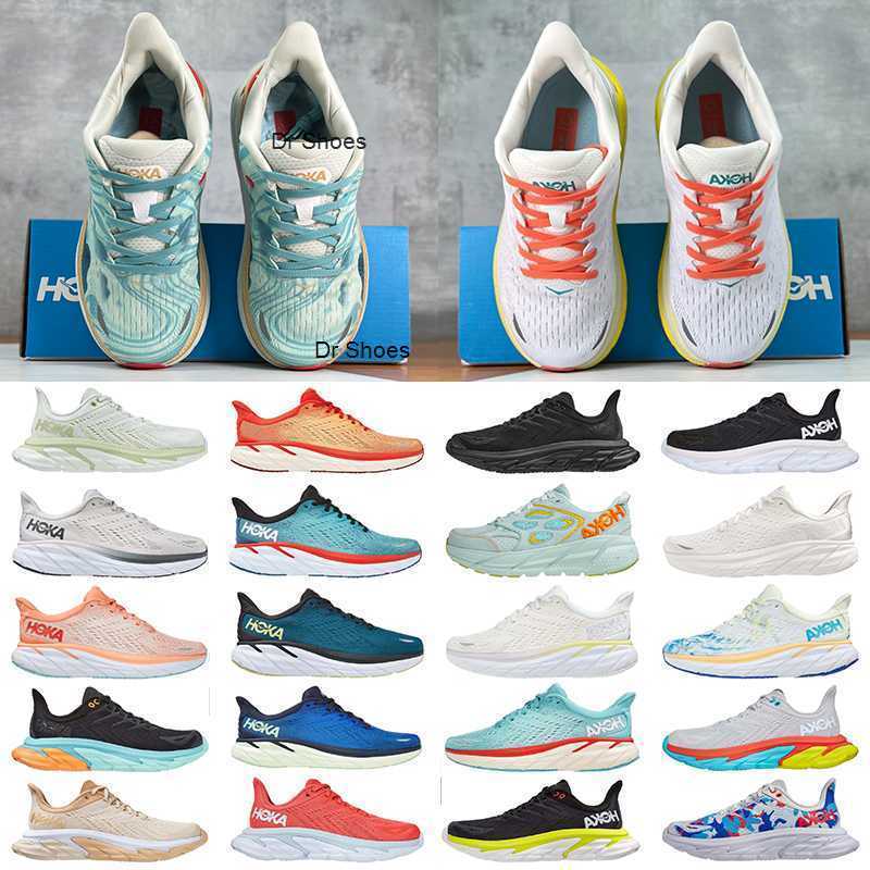 

Designer Hoka One one Clifton 8 Running Shoes Shock Absorbing Road mens womens Fresh foam ultralight midsole platform lightweight sneakers, Colour# 4