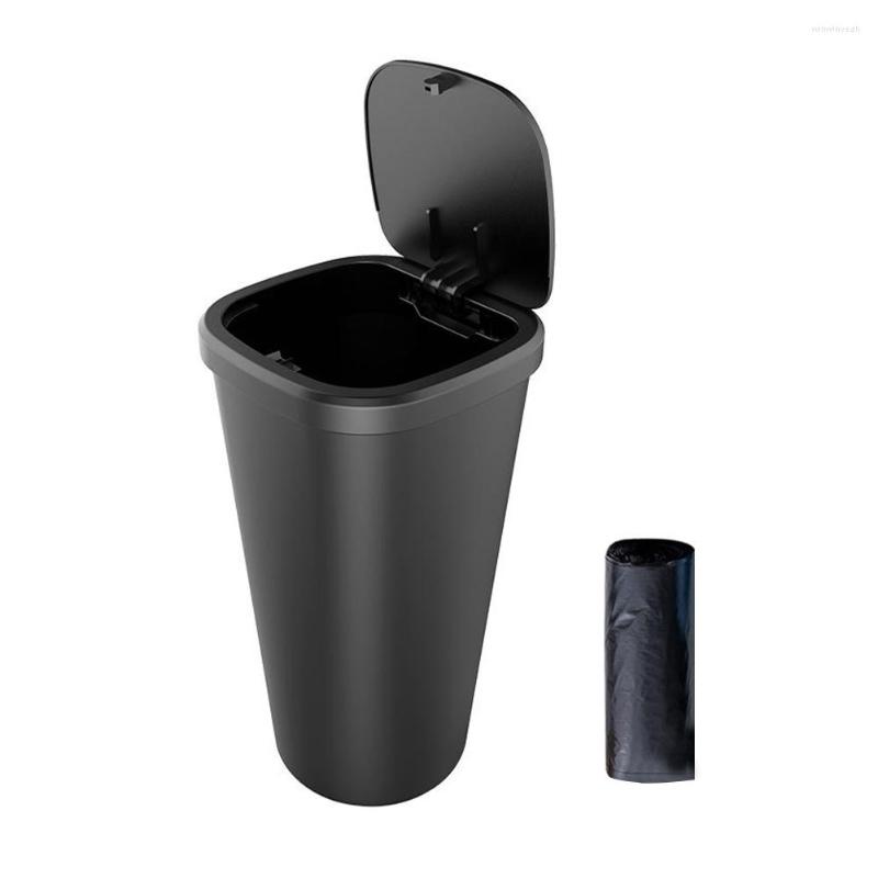 

Interior Accessories Car Trash Can Leakproof Large Capacity Waste Peper Living Room Kitchen With Lid Practical Square Opening