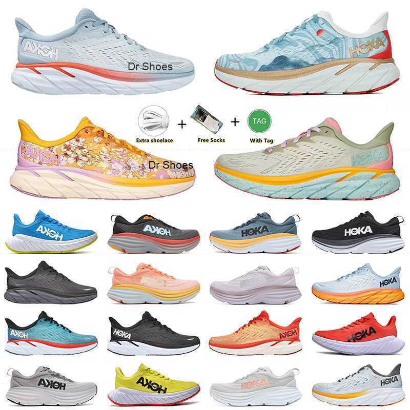 

Authentic Hoka One Athletic Runner Shoes Top Fashion Hokas Bondi 8 Carbon x2 Men Women Black White Designer Trainers Sneakers Shark Skin, A5 36.5-42.5