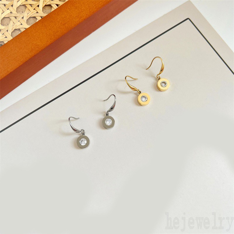 

Chunky luxury earring designers pink hook round orecchini small jewelries womens earing smooth diamond earrings autumn vintage ornaments ZB008 F23