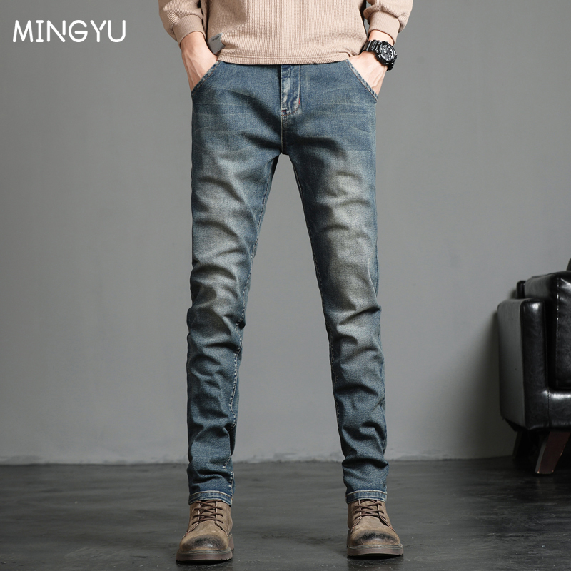 

Men's Jeans Men's Stretch Skinny Jeans Fashion Casual Cotton Denim Slim Fit Pants Male Korean Trousers Streetwear Brand Clothing 230313, Black grey-1
