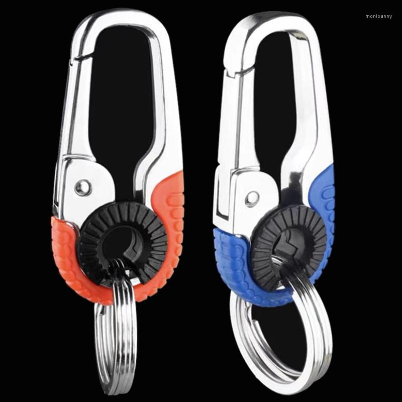 

Keychains Men Car Key Chain Stainless Steel Buckle Outdoor Climbing Keychain Motorcycle Rings Decoration Accessories