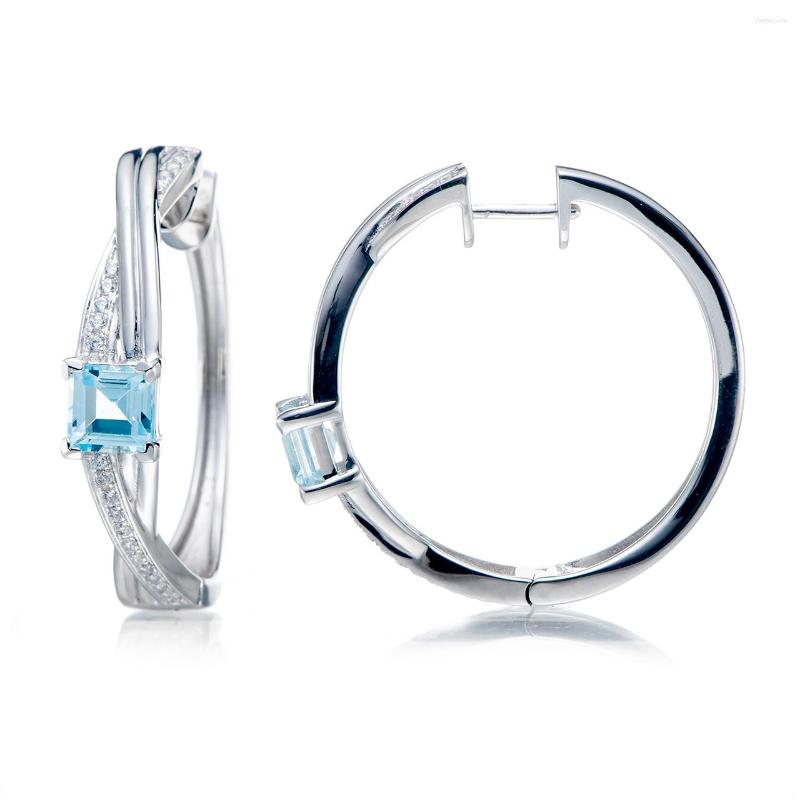 

Hoop Earrings Sky Blue Topaz Rhodium Over Sterling Silver Earrings. Luxury Halloween Drop Long Initial Gauges Jewelry Dangling Earing