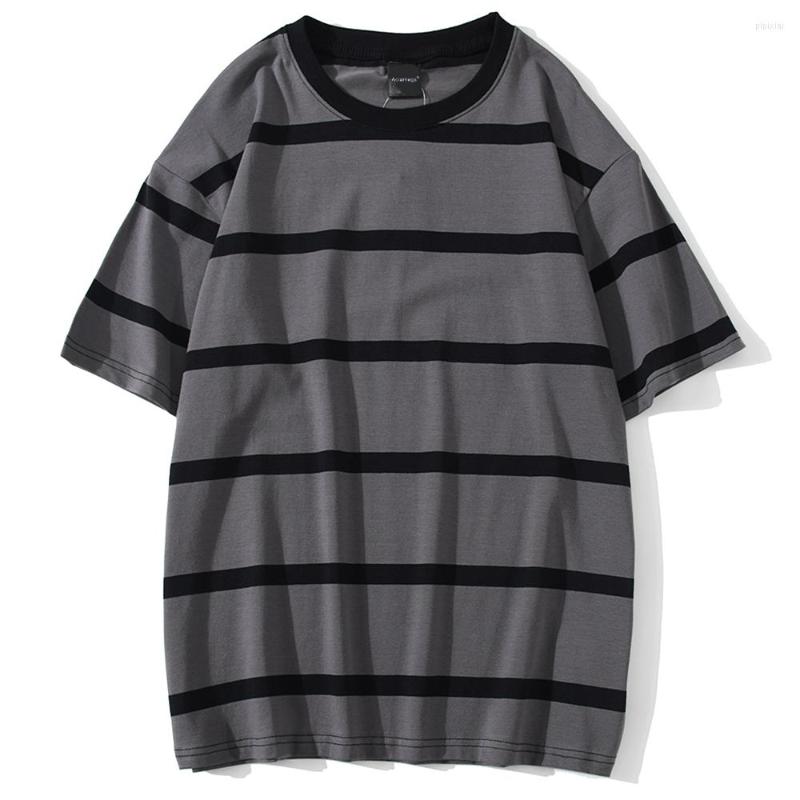 

Men' T Shirts 2023 Summer Men Shirt Color Black Striped Tee Simple High Street Basic All-match Cargo Tops Male Streetwear Tshirts