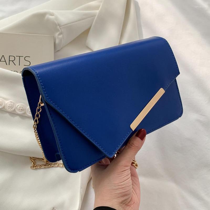 

Evening Bags SMOOZA 2023 Fashion Blue Crossbody For Women Small Flap Chain Strap Shoulder Bag Ladies Criss-cross, Black