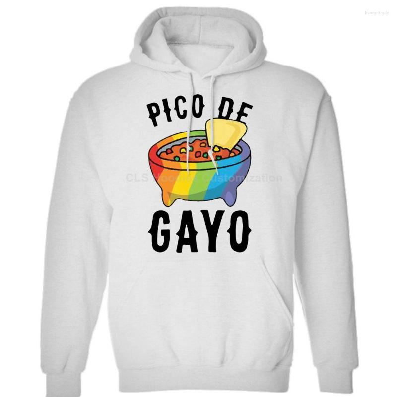 

Men' Hoodies PICO DE GAYO LGBTQ Funny Food Dip Pride Mens Unisex (Womens) Winter Sweatshirts, Black