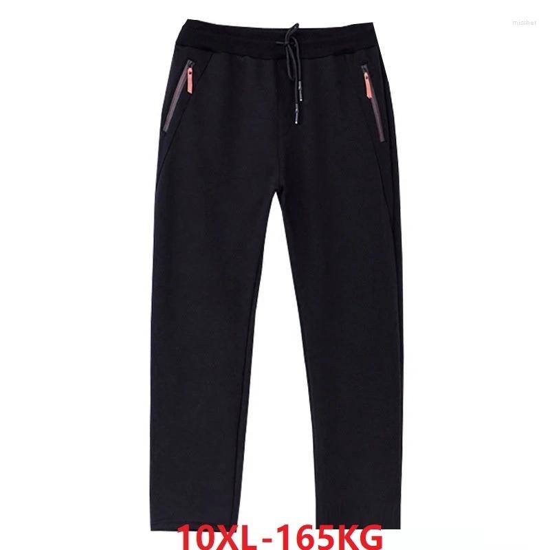 

Men's Pants Spring 150KG Summer Plus Size Sweatpants Sports Men 8XL 9XL 10XL Oversize Work Out Elasticity Loose 66 68 70, Black