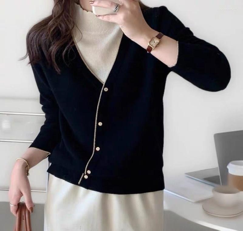 

Women' Sweaters Fake Two Pieces Female Korean Clothing For Women Loose Wild Student Sweater Women' Kawaii Ulzzang Pullover Jumper