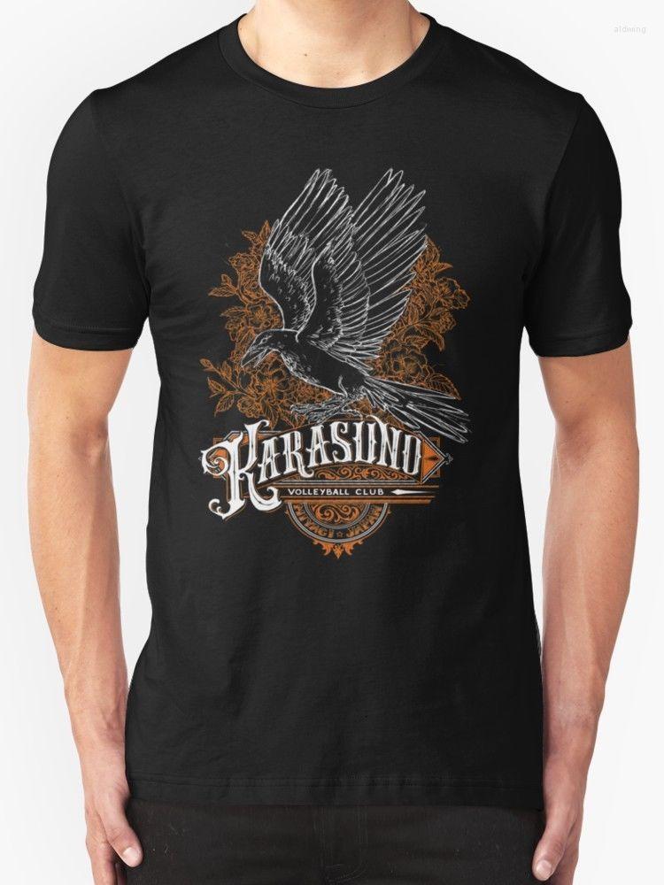 

Men's T Shirts Cotton Print Mens Summer Haikyuu Team Types Karasuno Black Shirt Tee, Notprint10
