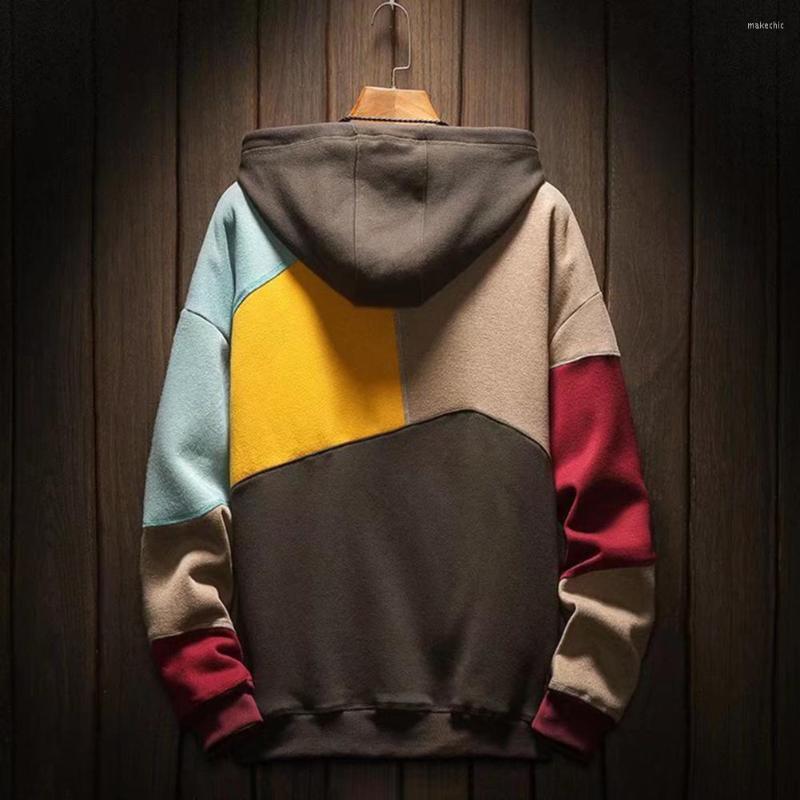 

Men's Hoodies Chic Men Spring Hoodie Big Pocket Oversized Loose Casual Autumn Keep Warm, Mix color