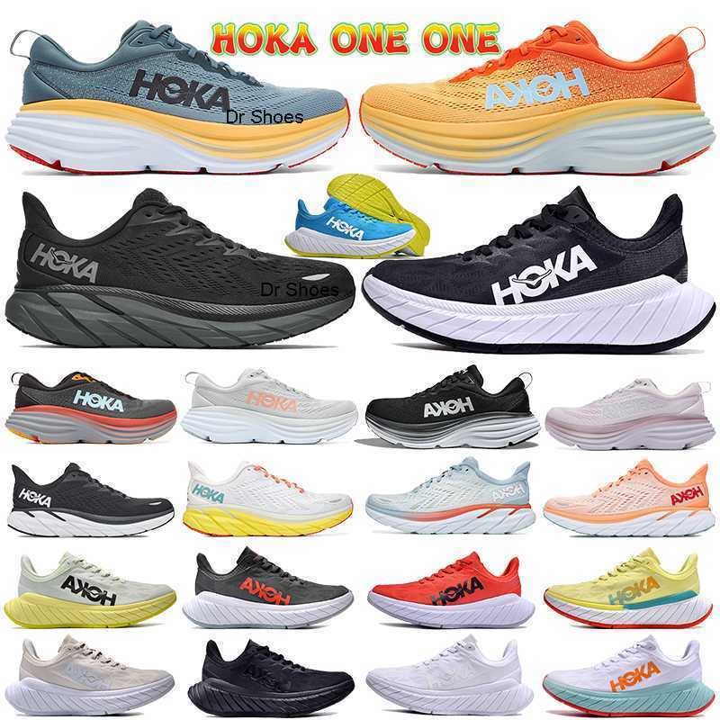 

HOKA ONE Running Shoes Bondi Clifton 8 Goblin Blue Amber Yellow Black Floral Carbon x 2 Black White Diva Blue Citrus Sport Shoe Designer, 01 goblin blue