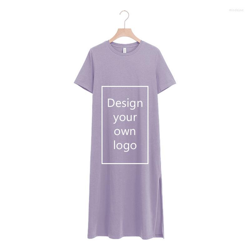 

Party Dresses Summer Customized Women Dress Short Sleeve Printed O-Neck Mid-Length Black Loose Female Casual Vestidos