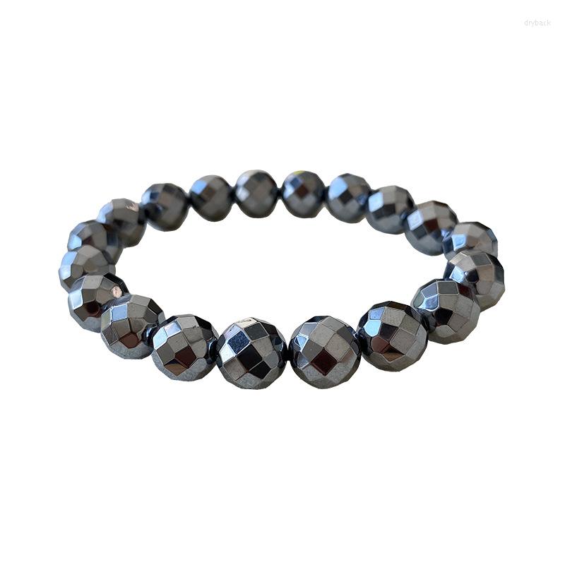 

Strand Wholesale Terahertz Natural Stone Bracelets 64 Faceted Beads Energy Bracelet Healthy For Women Men Single Crystal Jewelry