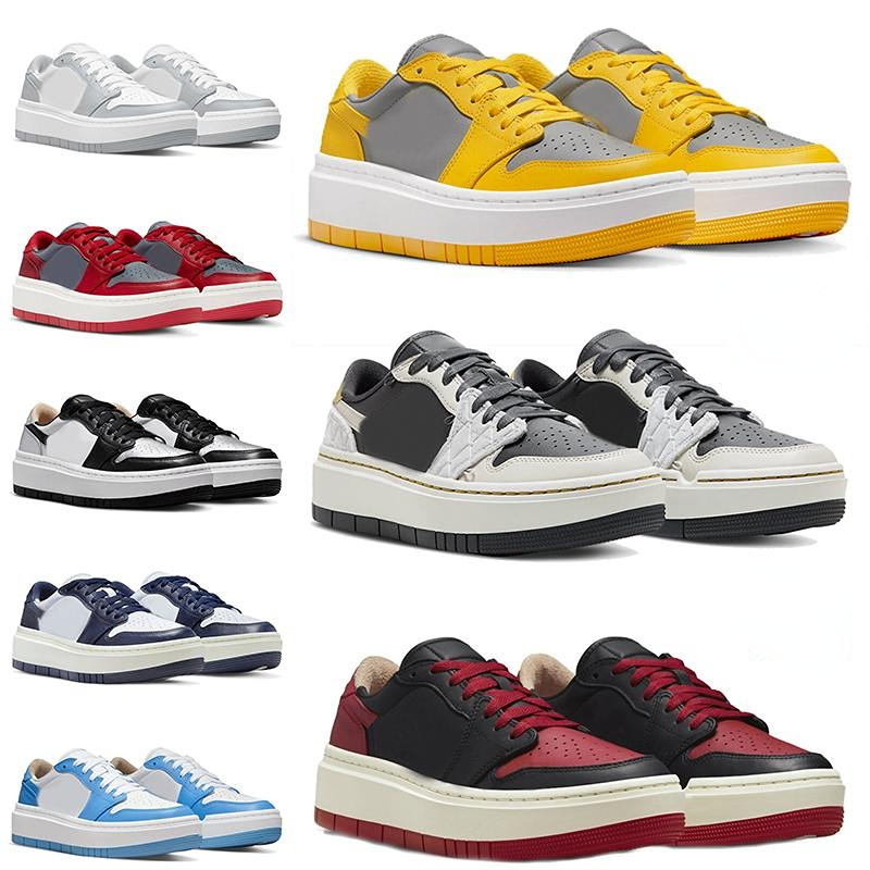 

2023 Jumpman 1 1s Low Elevate Platform Designer Casual Shoes Fashion Women Mens Trainers Sports Shoe Silver Toe Midnight Navy Wolf Grey Black White Onyx Sneakers US 11, C5 wolf grey 36-46