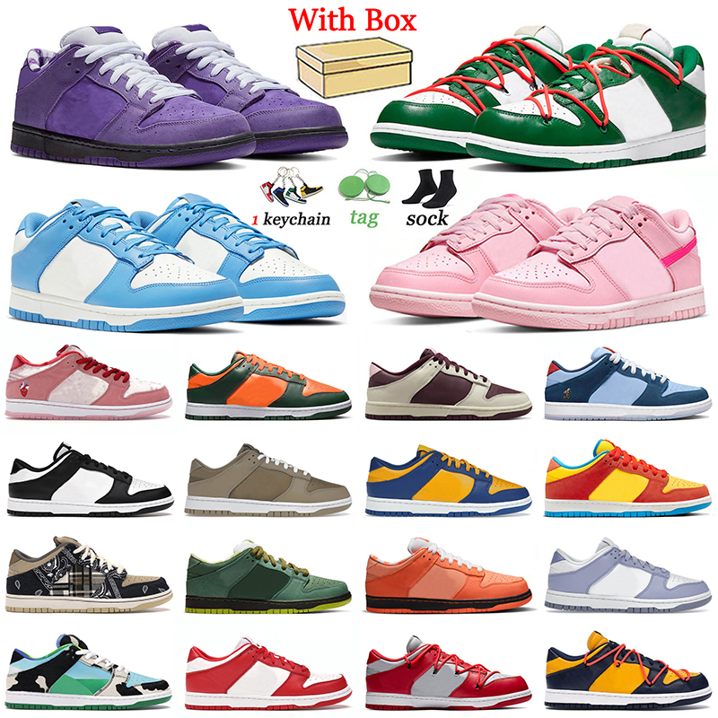 

With Box Dunks Low Running Shoes Designer sb Lows Trainers Purple Lobster Panda Black White Unc Coast Tripel Pink Why So Sad Offs White Green Dunkes Sneakers Size 36-48, A42 laser orange 36-45
