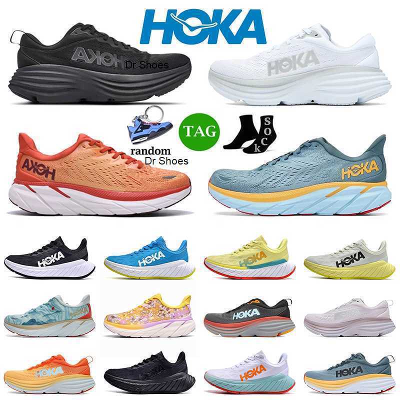 

Hoka Bondi 8 Outdoor Shoes Hokas ONE Clifton 8 Black White Shock Absorbing Road Carbon x2 Men Women Running Sneakers Climbing Runners, Clifton 8 (17) real teal aquarelle