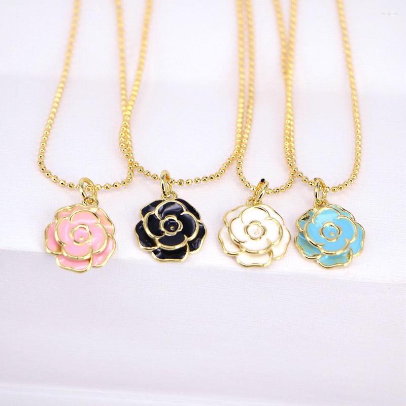 

Pendant Necklaces 5PCS Daisy Flowers Charms Choker Collier & Pendants Creative Chain For Women Sweet Jewelry