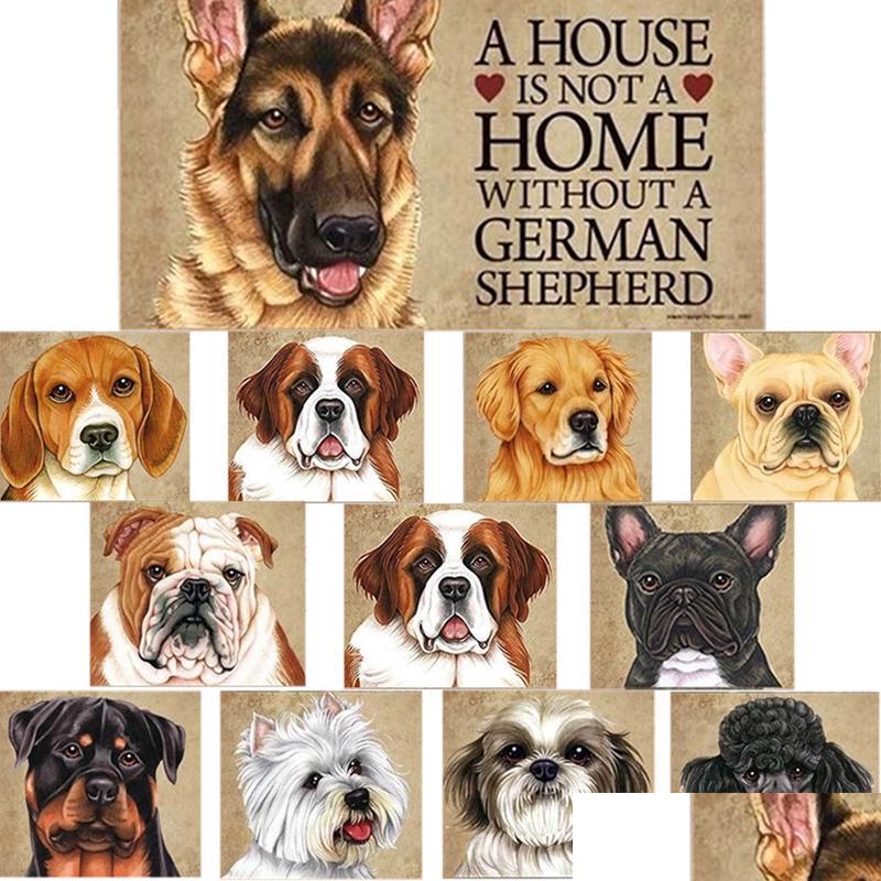 

Wall Decor Rec Wooden Decoration Hanging Board Dog Pet Door Sign Plaque Home Accessories Ornament 16 Styles For Choose Drop Delivery Dholb