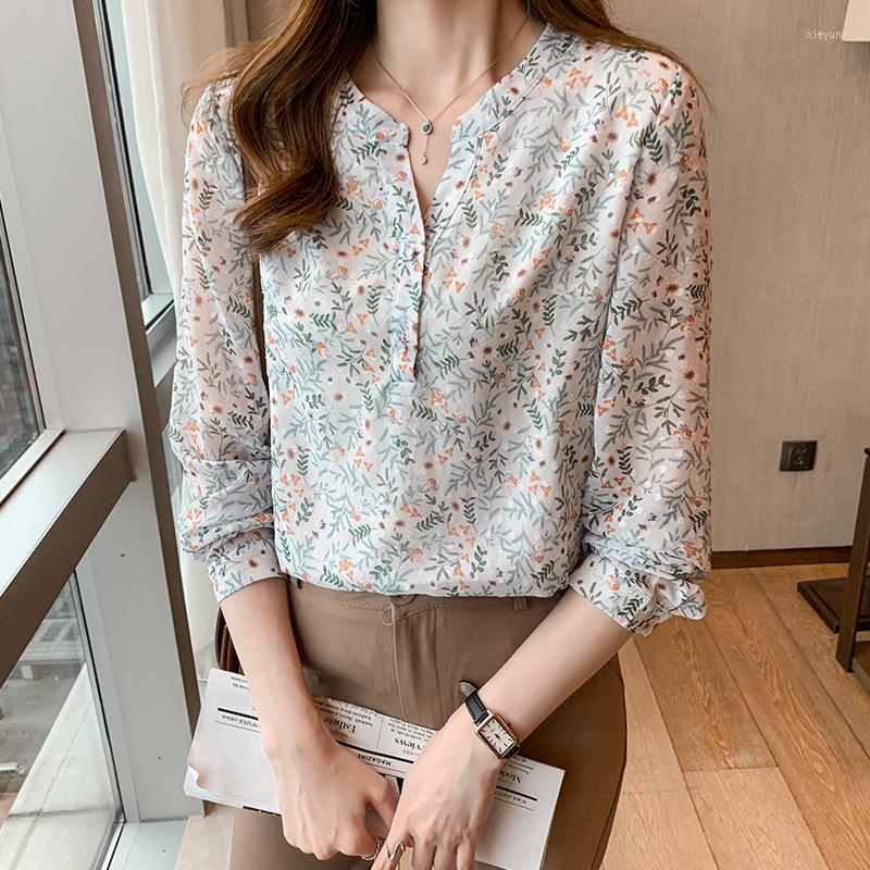 

Women's Blouses Fashion Print Shirts Women's 2023 Spring Summer Blouse Long Sleeve Tops Blusas Mujer, 1809