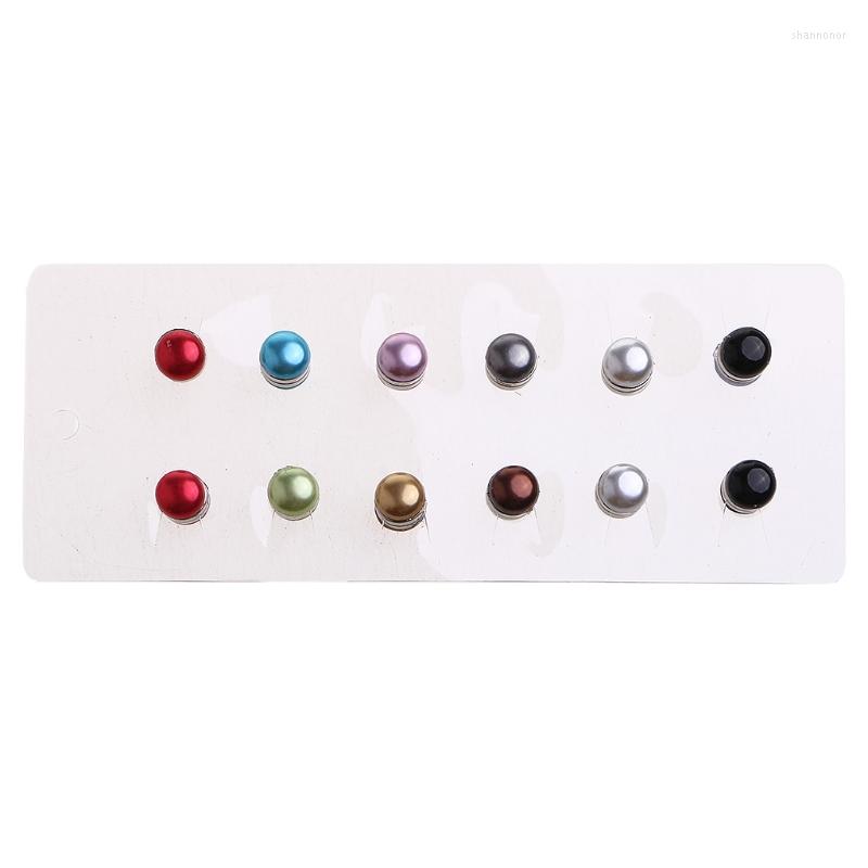 

Brooches 12pcs Safe Hijab Brooch Strong Metal Plating Pearl Magnetic Clip Luxury Accessory No Hole Pins Magnet 264F